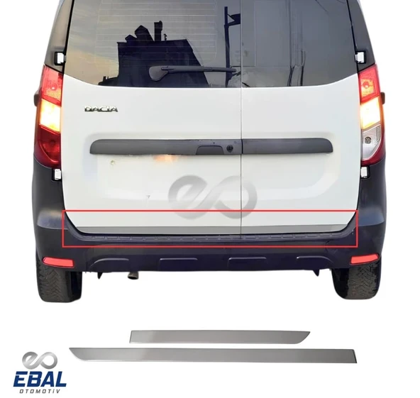 Dacia Dokker Krom Bagaj Alt Çıtası 2 parça 2012 Üzeri Paslanmaz Çelik