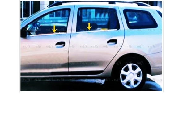 Dacia Logan MCV Krom Cam Çıtası 4 prç. 2013 Üzeri P. Çelik - Resim 2