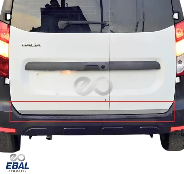Dacia Dokker Krom Bagaj Alt Çıtası 2 parça 2012 Üzeri Paslanmaz Çelik - 2