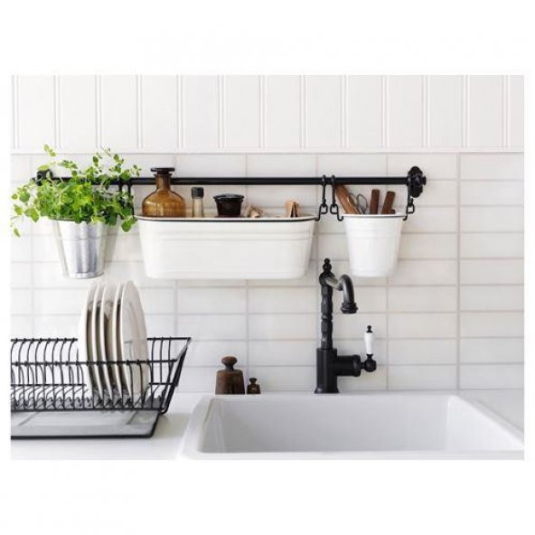 Mutfak Bataryası, Siyah Renk MeridyenDukkan IKEA Metal  Yükseklik 28 cm - 2