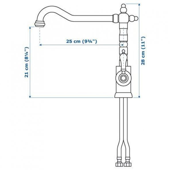 Mutfak Bataryası, Siyah Renk MeridyenDukkan IKEA Metal  Yükseklik 28 cm - 5