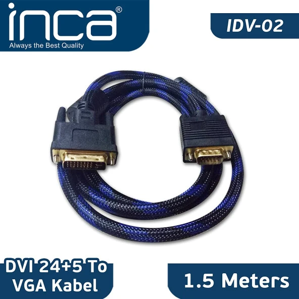 Inca 1.5 Metre DVI 24+5 To Vga Çevirici Kablo