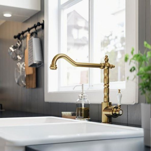 Mutfak Bataryası, Gold Renk MeridyenDukkan IKEA Metal Yükseklik 28 cm - 3