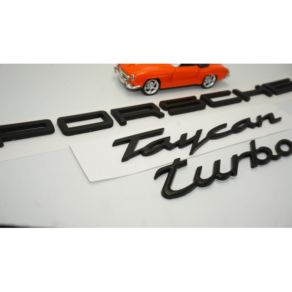 Porsche Taycan Turbo Bagaj 3M 3D ABS Yazı Logo Amblem Seti - Resim 4