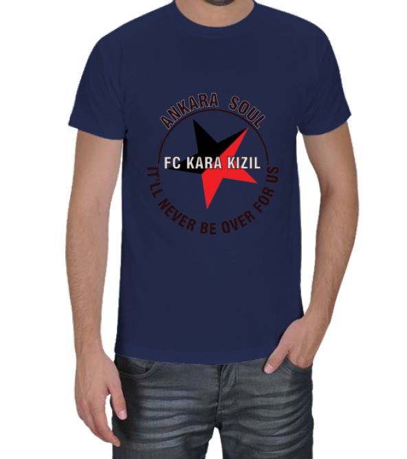 Gençlerbirliği FC Kara Kızıl Lacivert Tişört Erkek Tişört