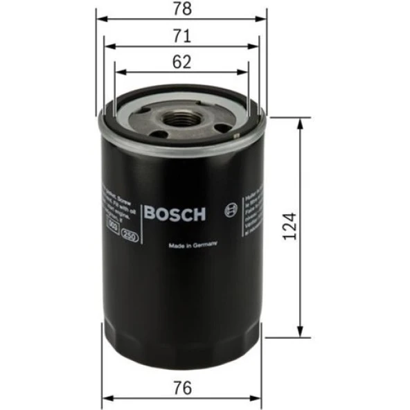 Bosch Yağ Filtresi Mercedes W201 190E-230E 84-93 C124 S124 W124 85-93 R107 R129 W126 0451103105