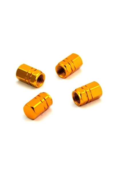 Alüminyum Altıgen Hexagon Sibop Kapağı 4lü Set Altın Sarısı