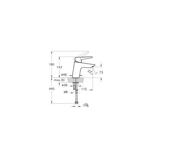 Artema Solid S Lavabo Musluk Bataryası A42440 Çift Girişli - 3