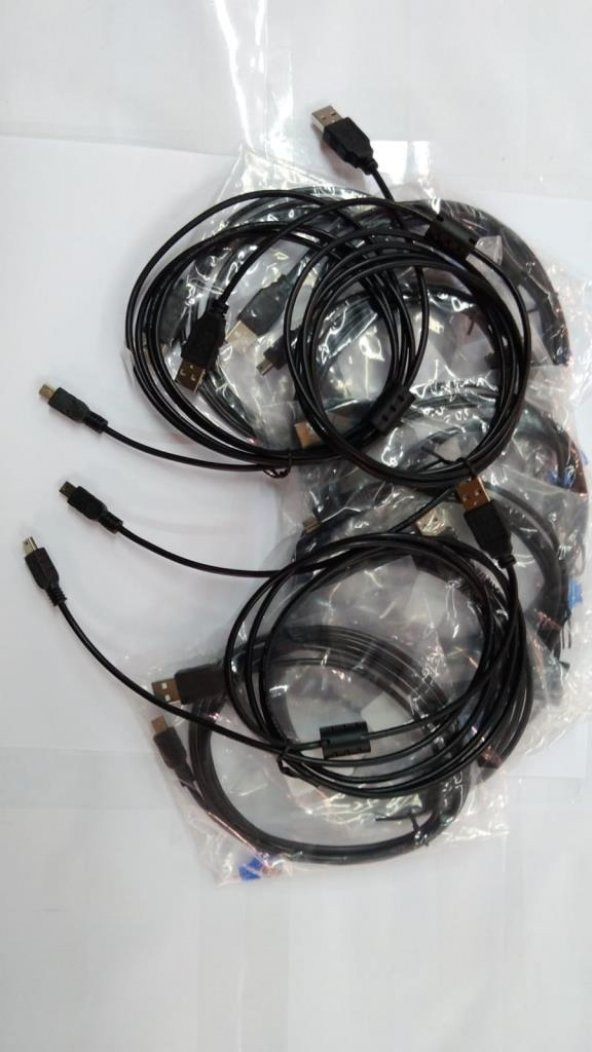 Mini USB Kaliteli Kablo 1.8 Metre - 10 Adet - 3