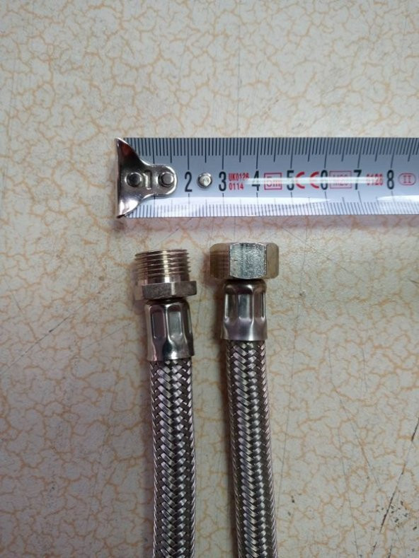 2 ADET 2 MT KLOZET ÇELİK ÖRGÜLÜ FLEX BAĞLANTI HORTUMU NİPELLİ