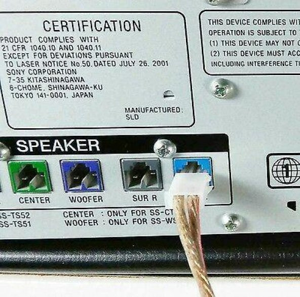 Sony ve Samsung DVD/BluRay Hoparlör Kablosu 8 Metre Şeffaf