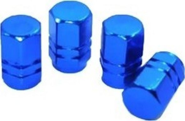 Alüminyum Altıgen Sibop Kapağı 4 Lü Mavi