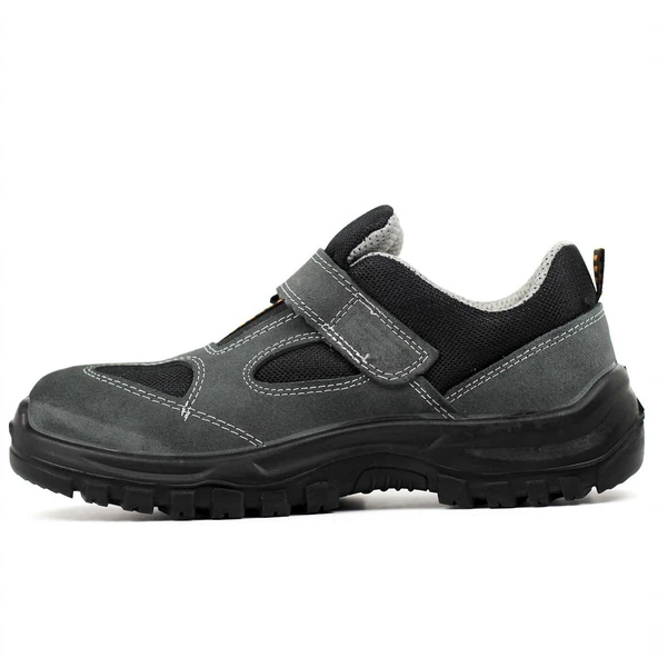 Yepa B34 14-53 Gri Süet Yazlık Çelik Burunlu İş Ayakkabısı 39 Numara - 3