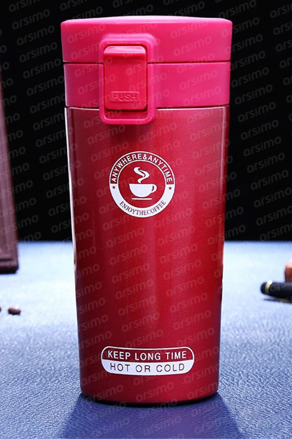 Süzgeçli Taşınabilir Paslanmaz Çelik Termos | Vakumlu Keep Long Time Hot Or Cold Termos 300 mL Fuşya