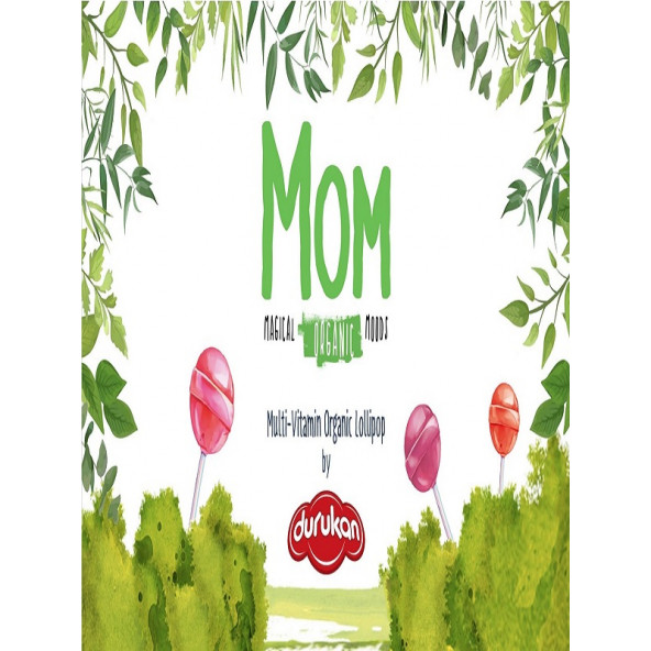 MOM Magical Organic Moods Çilek Karpuz Yaban Mersini ve C Vitamini Top Lolipop 5''8 gr x 10 adet/1 paket. - 3