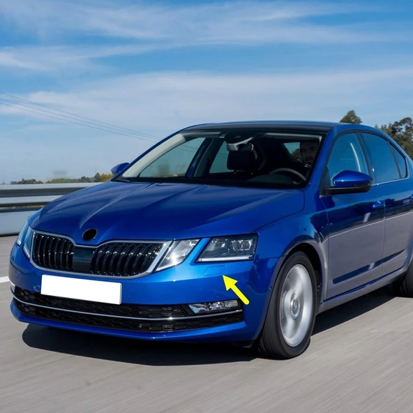 Skoda Octavia 3 Makyajlı 2017-2020 Sol Ön Far Yıkama Kapağı 5E0955109E - 1
