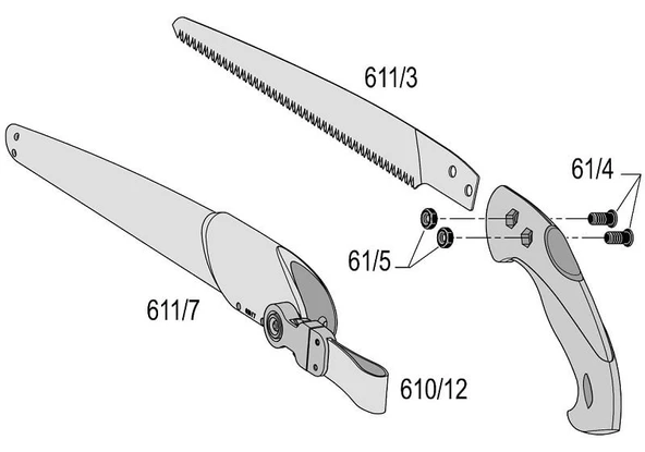 Felco 611 Budama Testeresi Kılıflı 33cm - 2