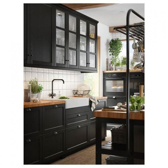 Mutfak Bataryası, Siyah Renk MeridyenDukkan IKEA Metal Yükseklik 36 cm - 6