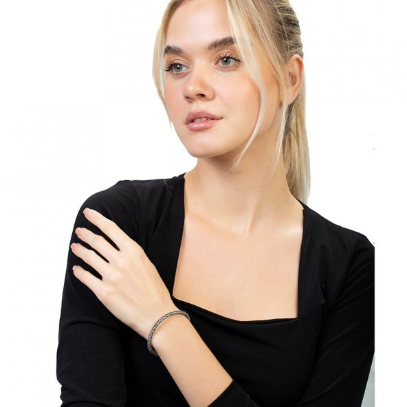 Nipora El İşçiliği Thick Foxtail Tasarım 1000 Ayar Gümüş Kazaz Kadın Bileklik - 6