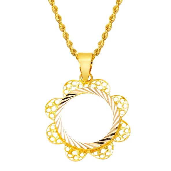 Gül Çeyrek Altın Takılabilen Altın Kolye ürün görseli 1