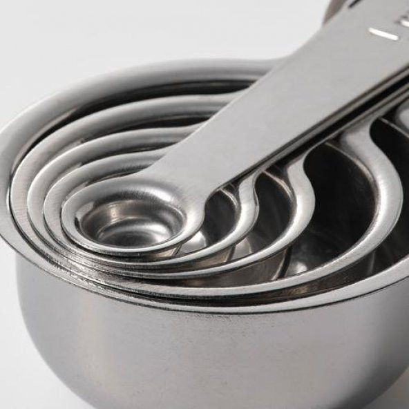 5 Li Metal Ölçek MeridyenDukkan Paslanmaz Çelik Pratik Mutfak Gereçleri - 4