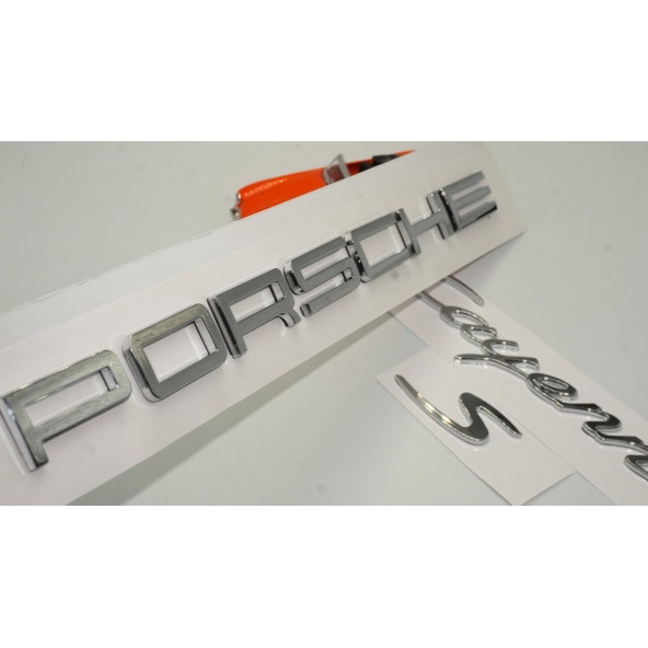 Porsche Cayenne S Bagaj 3M 3D ABS Yazı Logo Amblem Seti ürün görseli