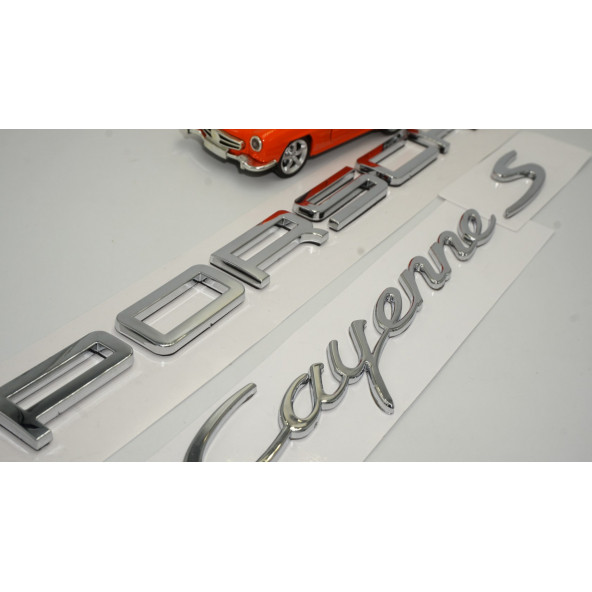 Porsche Cayenne S Bagaj 3M 3D ABS Yazı Logo Amblem Seti - Resim 4