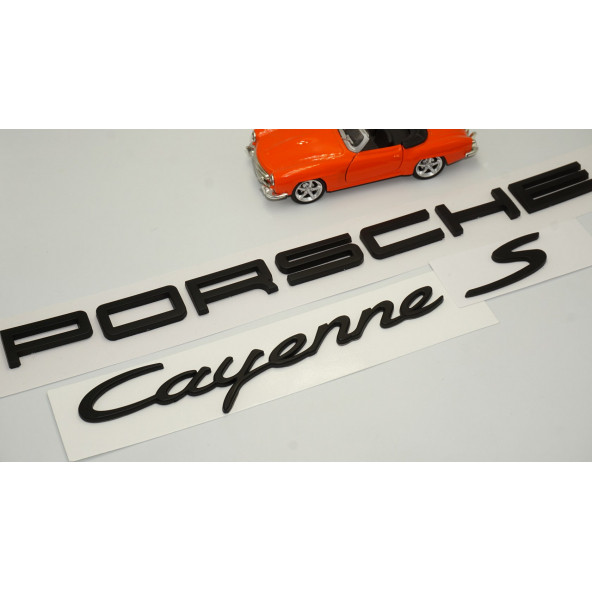 Porsche Cayenne S Bagaj 3M 3D ABS Yazı Logo Amblem Seti - 2