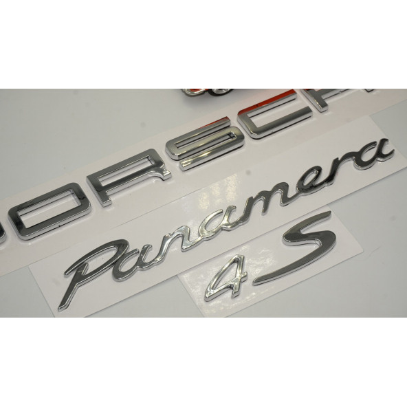Porsche Panamera 4S Bagaj 3M 3D ABS Yazı Logo Amblem Seti - Resim 3