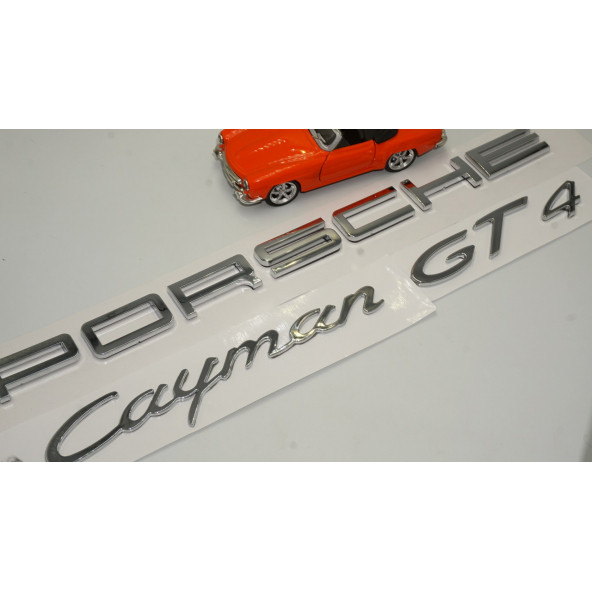 Porsche Cayman GT4 Bagaj 3M 3D ABS Yazı Logo Amblem Seti - 2