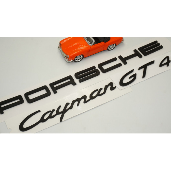Porsche Cayman GT4 Bagaj 3M 3D ABS Yazı Logo Amblem Seti - 2