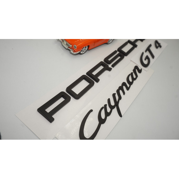 Porsche Cayman GT4 Bagaj 3M 3D ABS Yazı Logo Amblem Seti - 4
