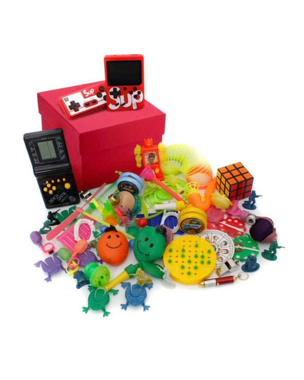 Anneler Günü Nostaljik Hediye Özel Kırmızı Oyuncak Kutusu Siyah Tetris Ve Kırmızı Nostaljik Atari ürün görseli