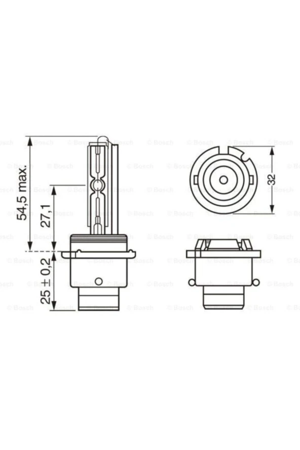 Bos-1987302851 Far Ampulu Xenon D2s 35w P32d-2 Xenon Eco