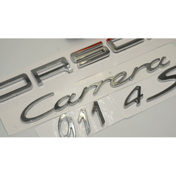 Porsche Carrera 911 4S Bagaj 3M 3D ABS Yazı Logo Amblem Seti - 3
