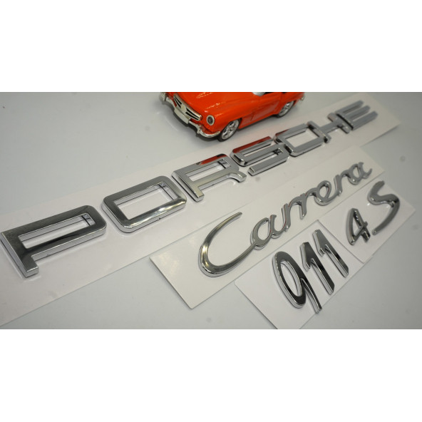 Porsche Carrera 911 4S Bagaj 3M 3D ABS Yazı Logo Amblem Seti - 4