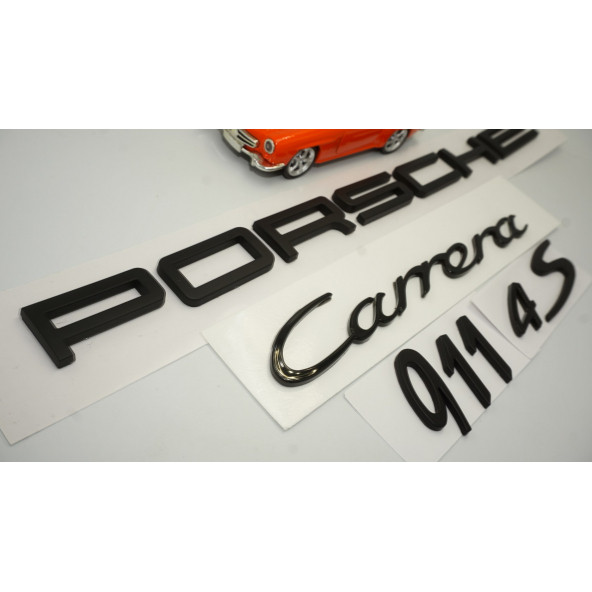 Porsche Carrera 911 4S Bagaj 3M 3D ABS Yazı Logo Amblem Seti - Resim 4