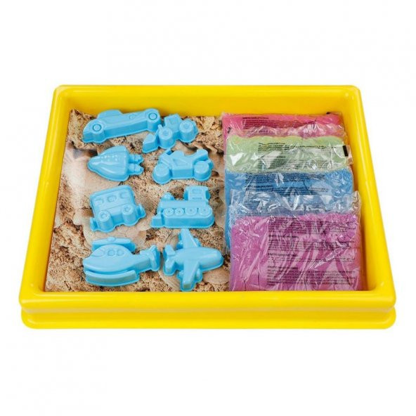 Kinetik Oyun Kumu Havuzlu 1000 Gr ve Araç Kalıpları 8 Adet Heroes Kinetik Kum Havuzlu - 3