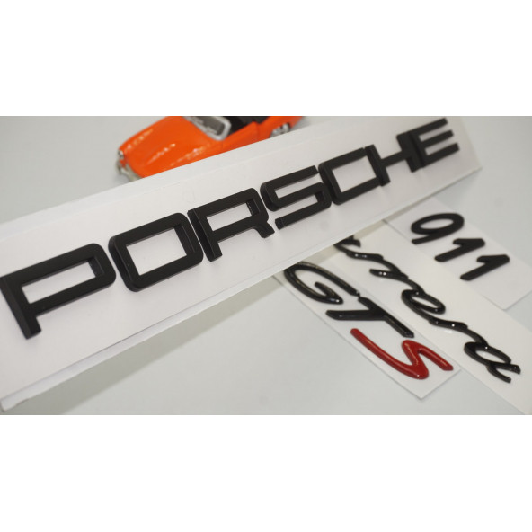 Porsche Carrera 911 GTS Bagaj 3M 3D ABS Yazı Logo Amblem Seti