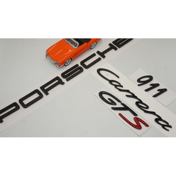 Porsche Carrera 911 GTS Bagaj 3M 3D ABS Yazı Logo Amblem Seti - 2