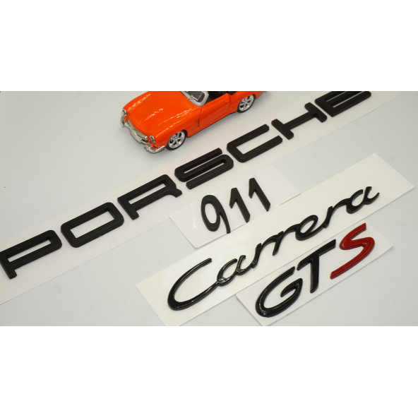 Porsche Carrera 911 GTS Bagaj 3M 3D ABS Yazı Logo Amblem Seti - 3