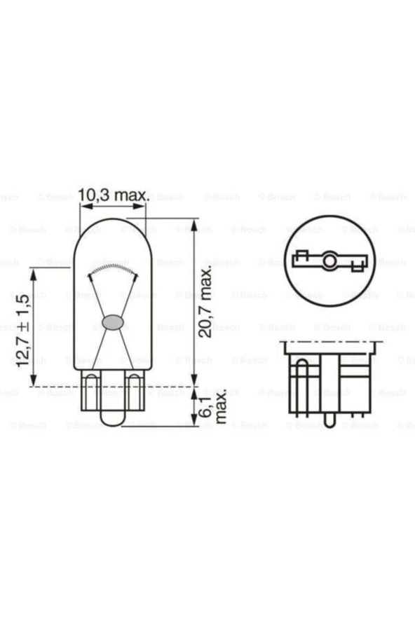 Ampul - Eco - 12 V - W5w - 5 W - W2.1x9.5d 1987302819