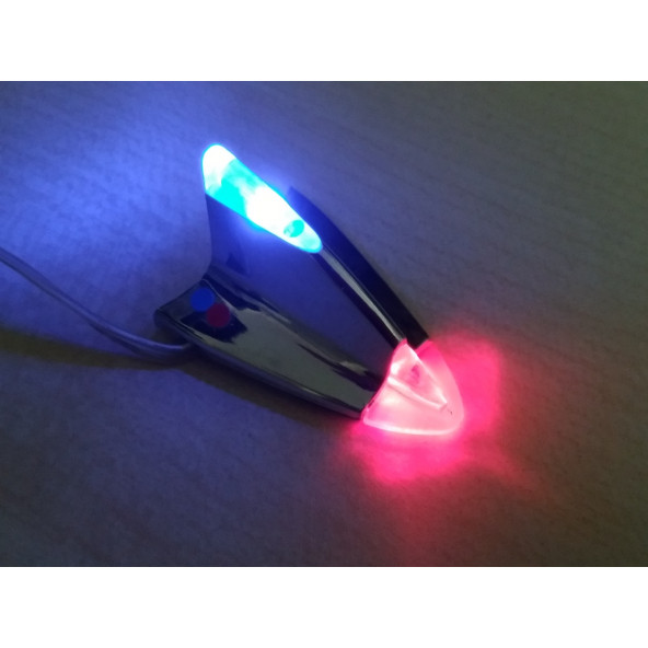 KÜÇÜK BALIK SIRTI LEDLİ 12V (KIRMIZI-MAVİ) (2Lİ TAKIM) LED AYDINLATMA SİNYAL LAMBASI PARK LAMBASI