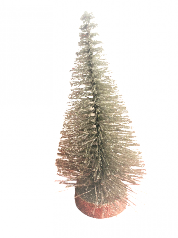 YILBAŞI ÇAM AĞACI MASA SÜSÜ DEKOR 20 CM GÜMÜŞ ürün görseli