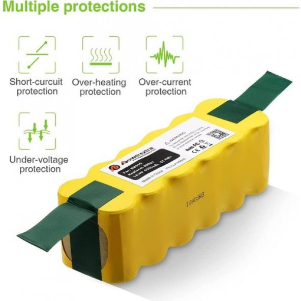 Powerextra 4.0Ah 14.4V iRobot 500 600 700 800 900 Serisi Uyumlu Batarya - 5