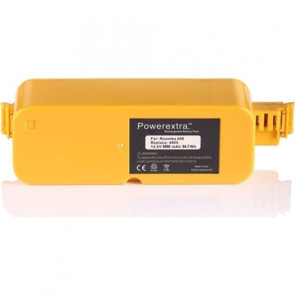Powerextra 14.4V 3800mAh iRobot Roomba 400 Serisi Uyumlu Batarya - 5
