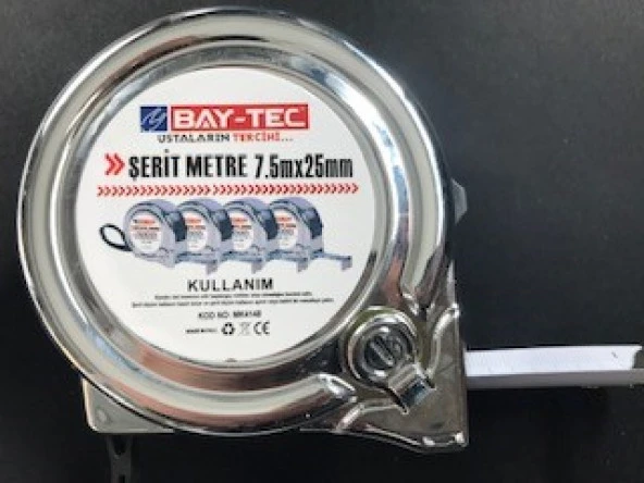Bay-Tec Mk4148 7.5 Metre 25 MM Krom Şerit Metre