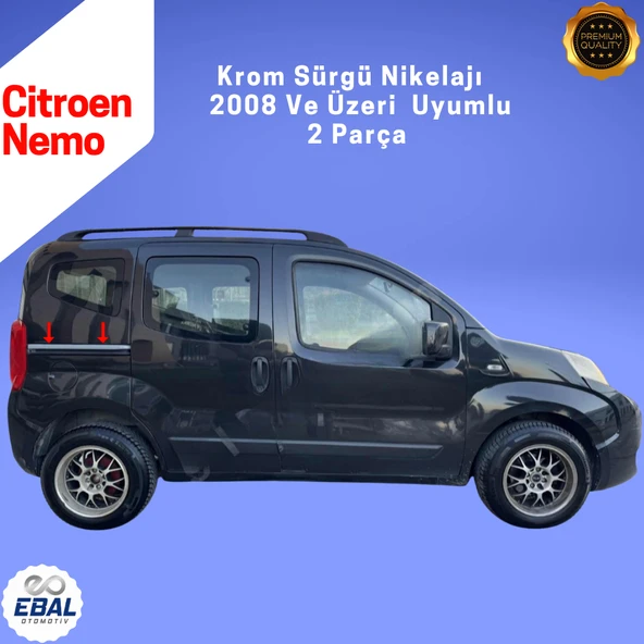 Citroen Nemo Krom Sürgü Nikelajı 2 Parça 2008 Üzeri P.Çelik - Resim 3