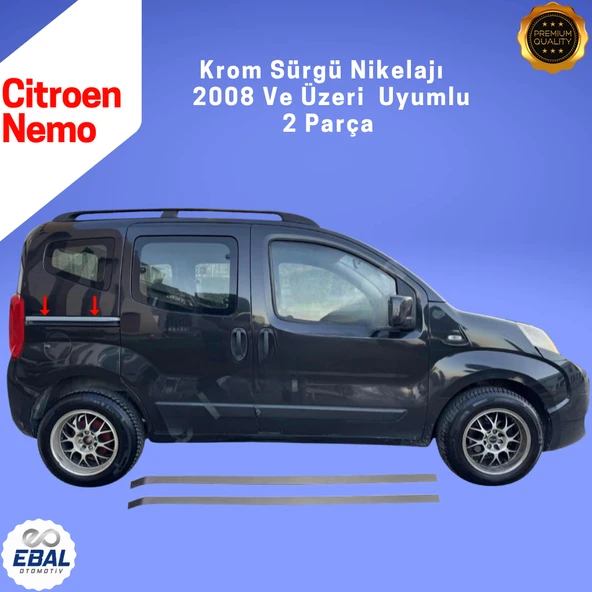 Citroen Nemo Krom Sürgü Nikelajı 2 Parça 2008 Üzeri P.Çelik - Resim 4