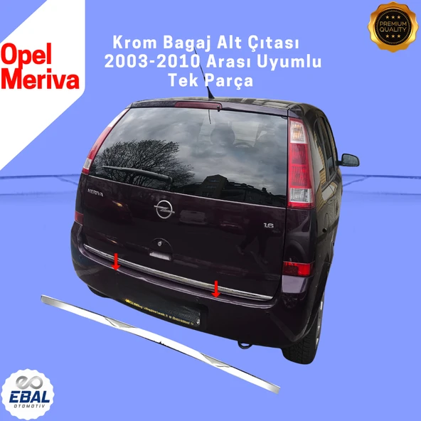 Opel Meriva Krom Bagaj Alt Çıtası 2003-2010 Arası Paslanmaz Çelik - Resim 3